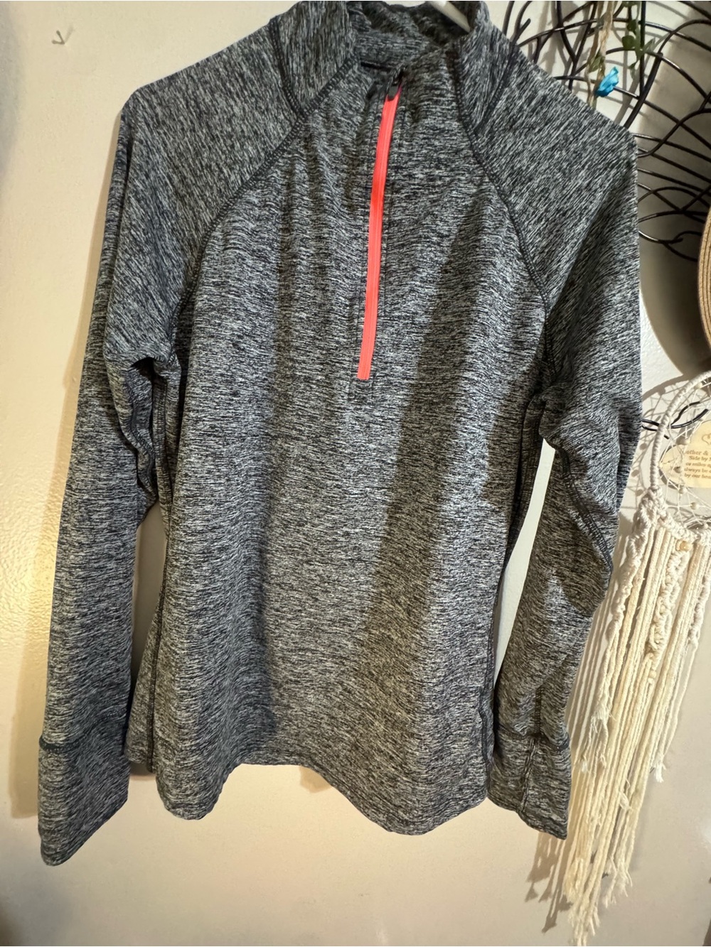 Tangerine Women’s XL Heather Gray Quarter Zip Athletic Pullover